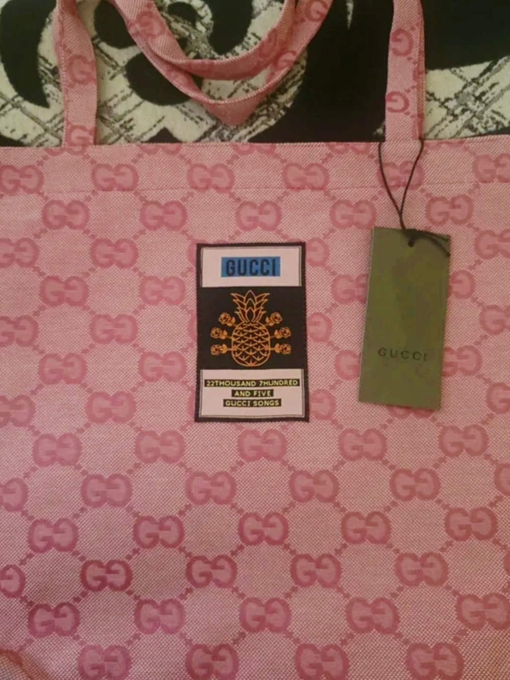 Pink GG Monogram Tote Bag - Picture 3 of 11
